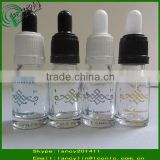 10ml Cylindrical Clear Glass Bottle With Screw Cap And Plastic Stopper Glass Bottle