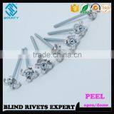 HIGH QUALITY OPEN END MANUFACTURER RECESSED CROWN AL/ST POP PEEL TYPE RIVETS