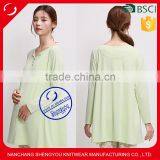 Custom Made 100% Pima Cotton High Quality Long Sleeve Nursing Wears thumbnail-1