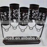 French Vintage Style Bottle Shaped Metal Wine Bottle Holder