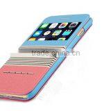 Striped Pattern Design Mobile Phone Case Assorted Colours Standing Leather Case For IPhone 6 thumbnail-2