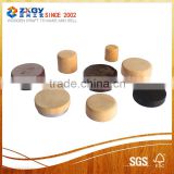 Types of wood lids for cosmetic bottle and glass
