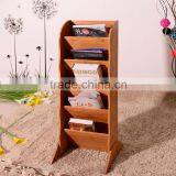 Fashion Office Furniture Display&storage Rack,5 Tiers Bamboo Magazine Paper Rack thumbnail-1