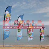 Custom roadside advertising flag banner pole