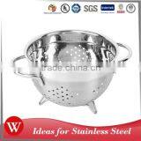 Stainless Steel Colander With Wire Handles and Feet