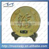 Custom 3D Gold Plated Commemorative Medal Plate