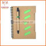 Wholsesale Custom Logo White Paper Notebook 17.7*13.0CM Eco Recycled Notebook With Eco Pen Hardware Cover Jotter thumbnail-3