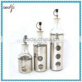 Decorative Essential Round Clear Glass Oil and Vinegar for Kitchen