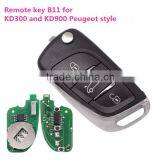 Peugeot Style 3 Button Remote Key Master B11for KD300 and KD900 to Produce Any Model Remote