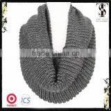 Classic winter knit tube scarf