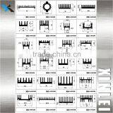 OEM Black Anodized Extruded Aluminum Profile Speaker Heat Sink 28X25MM thumbnail-3
