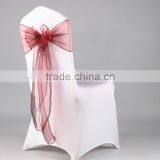 wedding party banquet decoration sheer organza chair sashes