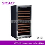 SICAO glass door single zone 72-76 bottle wine cooler