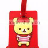 Wholesale Newest Design Cartoon Soft PVC Luggage Tags Custom Rubber Bag Tags