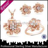 Fashion Designer Rose Gold 925 Pure Silver Rose Pendant thumbnail-3