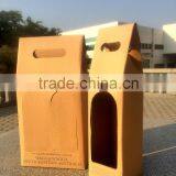 Corrugated Brown Kraft Paper Wine Boxes Custom Order Accepted