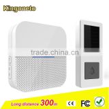 2016 China supplier B6series self-powered wireless doorbell with multi receivers with LED solar power