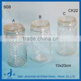 1000ml straight side glass tube jar bottle with airtight lid