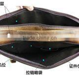 BOSHIHO Genuine Leather Crazy Horse Brown Leather Handbag thumbnail-6