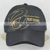 Guangzhou Hat Factory Professional Custom 6 Plate / 100% Polyester/printing/trademark/black Baseball Cap