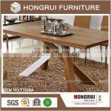 New Model Luxury Dining Table / Dining Room Tables and Chairs /mdf With Walnut Veneer Top Dining Table Set thumbnail-2