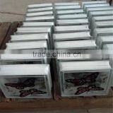 Clear Colored Crystal Parallel Cloudy Mosic Raw Crystal Glass Block