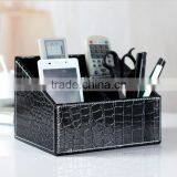 Wholesale Business Office Stationery, Black Luxury Leather Storage Boxes, Household Red Storage Box thumbnail-2