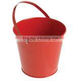 Red Metal Buckets/Pails With Handle