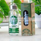 Starbucks Glass Energy Drink Water Bottle 300ml With Metal Lid Wholesales thumbnail-1