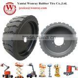 Genie Scissor Lift Platform Wheel Solid Tire With Rims Wheel 22x7x17 3/4 thumbnail-1