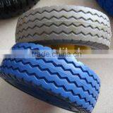 Flat Free Solid pu Foam Rubber Tires and Wheels thumbnail-2