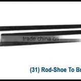Rod shoe to bridge for grinding mill