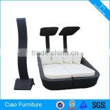 Антикварный дизайн. Внешняя мебель из ротанга. Двускатная солярийная лежанка thumbnail-1