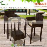 Patio High Top Wicker Rattan Bar Table and Chair With Cushion Outdoor Chair thumbnail-1