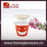 Ceramic Coffee Mug With Wooden Lid for Promotion thumbnail-1