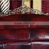 Luxurious American Style Genuine Leather Corner Sofa Set, Elegant Palace Living Room Furniture(MOQ=1 SET) thumbnail-3