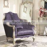 Luxury Living Room Funiture European Wooden Hand Carving Purple Sofa Set thumbnail-1