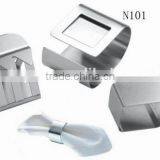 Restaurant Small Square Shape Stainless Steel Napkin Rings thumbnail-2