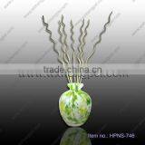 Air Fresheners, Ceramic Bottle, Shola Flower, Aroma Oil in GLASS Bottle, Rattan Sticks With Flowers thumbnail-1