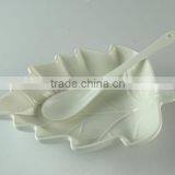 Wholesale White Ceramic Bowl, Cheap Salad Bowl,2 Soup Bowls 2 Spoons With Pvc Box thumbnail-2