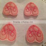 Hot Sell Cute Pink Ballet/Ballerina Felt Slipper Applique Made in China thumbnail-1