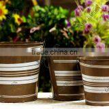 Brown Metal Garden Pot Wholesale thumbnail-1