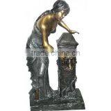 China Bronze Skulpturen Metal Crafts Garden Decoration Bronze Femme Fontaine thumbnail-6