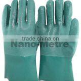 NMSAFETY Cotton Interlock Double Coated PVC Glove, Sandy Finish Gauntlet Length 27cm Working Glove thumbnail-1