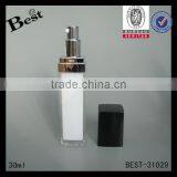 China White Double Wall Square Silver UV Pump Plastic Airless Bottle 30ml With Black Cap for Cosmetic Lotion Serum Cream thumbnail-1