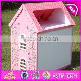Best Design Pink House Toys Wooden Dollhouse for Girls W06A020 thumbnail-4