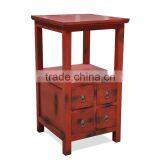 Nightstands Vintage Style 4 Drawers Mahogany Wood thumbnail-5