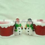 ceramic snowman stand flower pots and planter