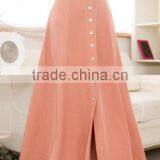 Long Khaki Chiffon Skirt OEM Wholesale thumbnail-1
