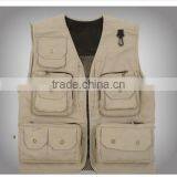Fishing Multi-functional Vest Outdoor Much Pockets Hiking Outerwear Mens Spring and Autumn Vest thumbnail-1